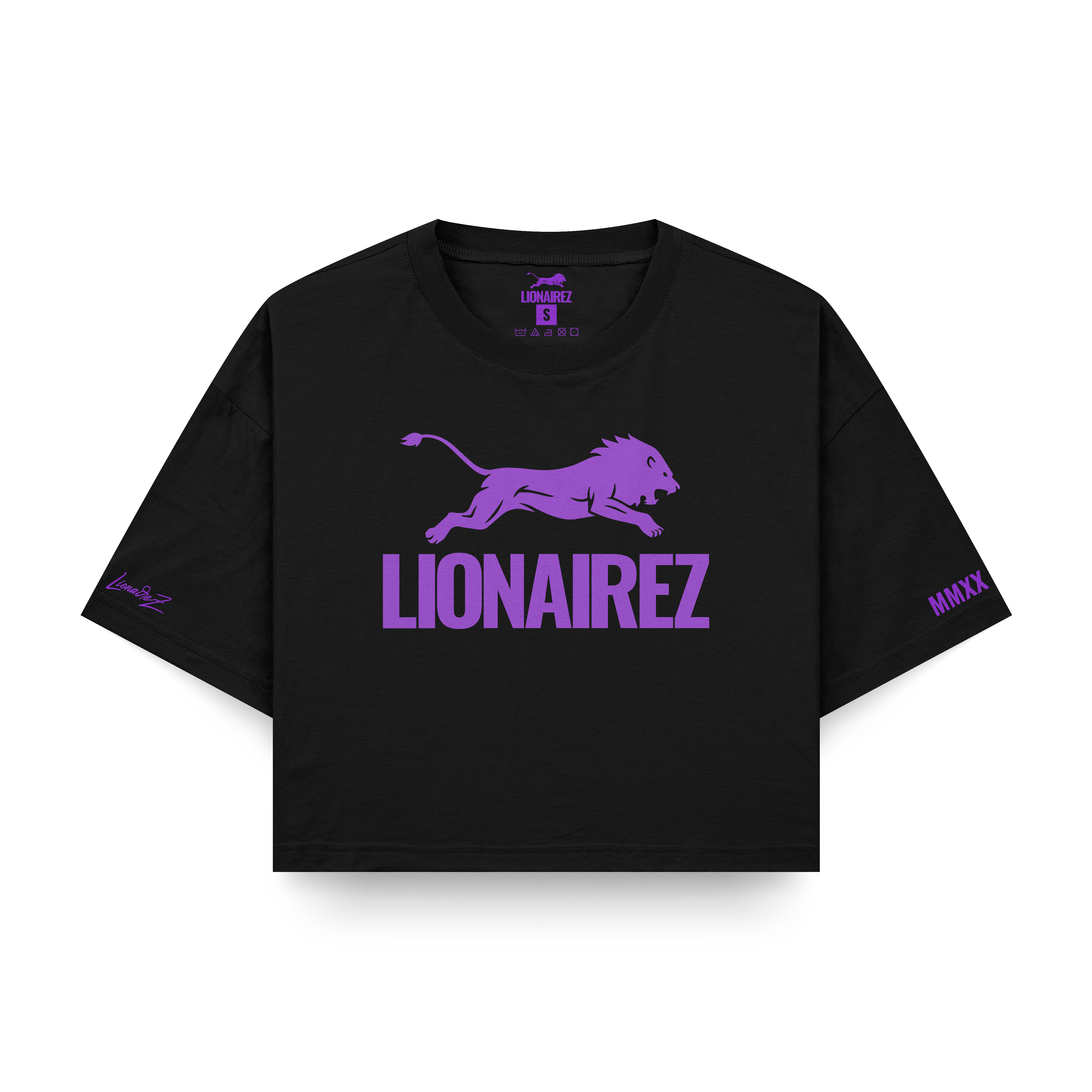 Lionairez Lion Logo Crop Top Tee