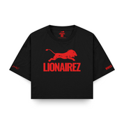 Lionairez Lion Logo Crop Top Tee